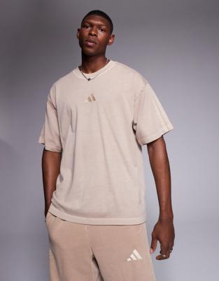 [adidas Originals] adidas Sportswear t-shirt in washed beige-Neutral L BEIGE