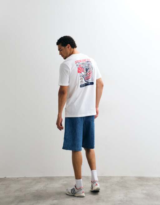 adidas Sportswear T-Shirt mit Ramen-Grafik in Wollweiß, 2 von 5
