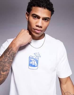 adidas performance adidas Sportswear t-shirt with ice drink print in white