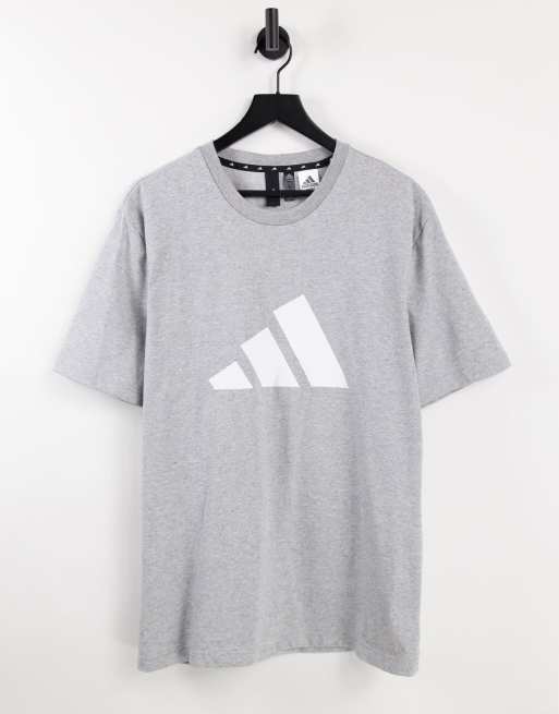 adidas Sportswear t-shirt with large logo in grey