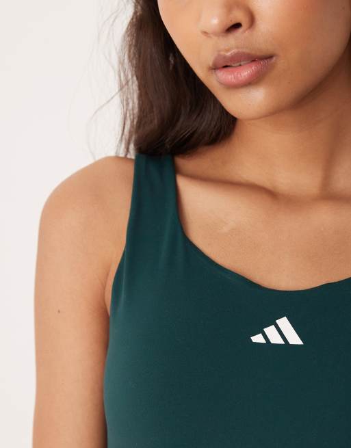 adidas Sportswear Tanktop mit drei Streifen Studios in Dunkelgrün, 4 von 4