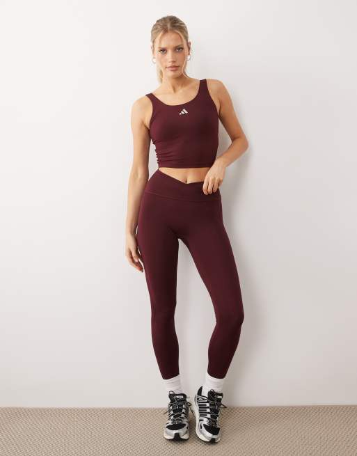 adidas Sportswear Three Stripes Studios Tanktop in Burgunderrot, 2 von 4