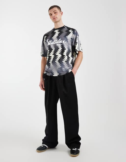 adidas Sportswear Tiro pattern jersey in grey and black, 2 of 5