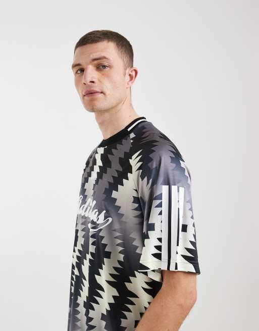 adidas Sportswear Tiro pattern jersey in grey and black, 4 of 5