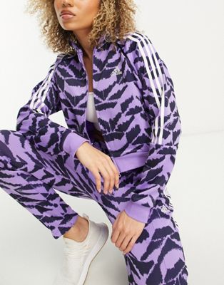 adidas Sportswear Tiro printed track jacket in purple and black - ASOS Price Checker
