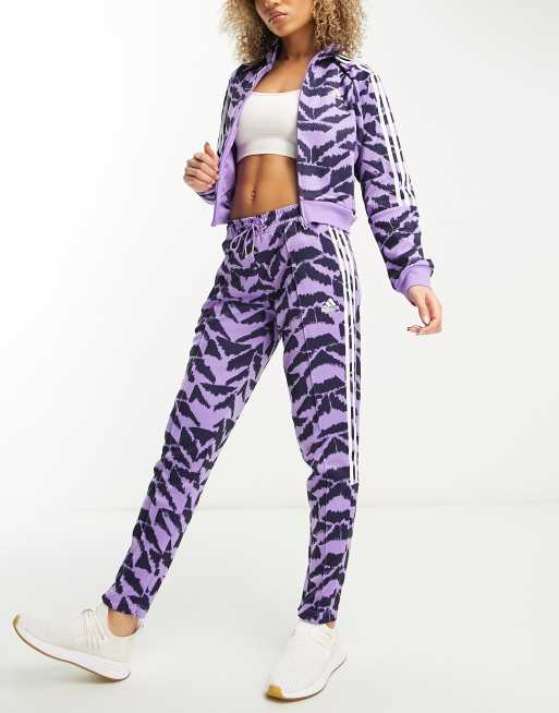 Womens adidas hot sale printed tracksuit