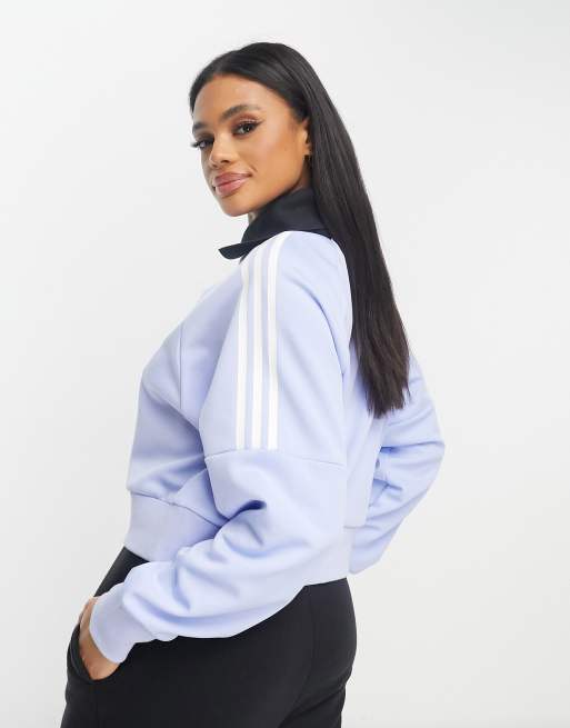 adidas Sportswear Tiro Sweatshirt met kraagje in lichtblauw