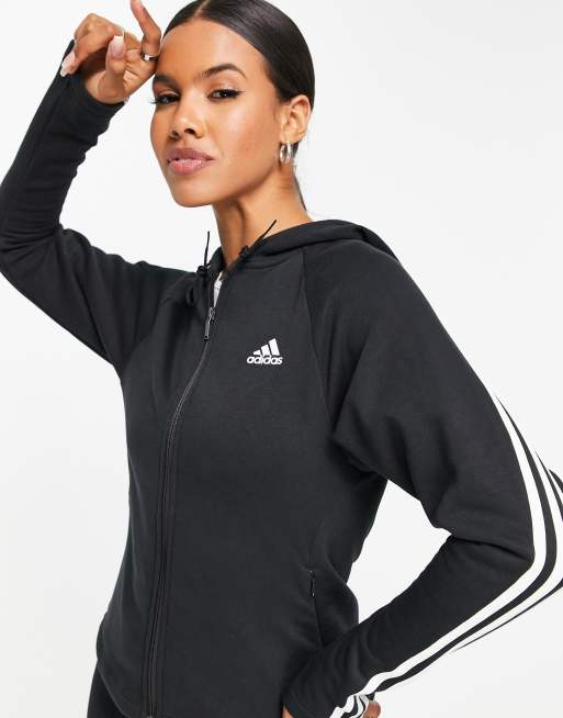 adidas Sportswear tracksuit with three stripes in white and black