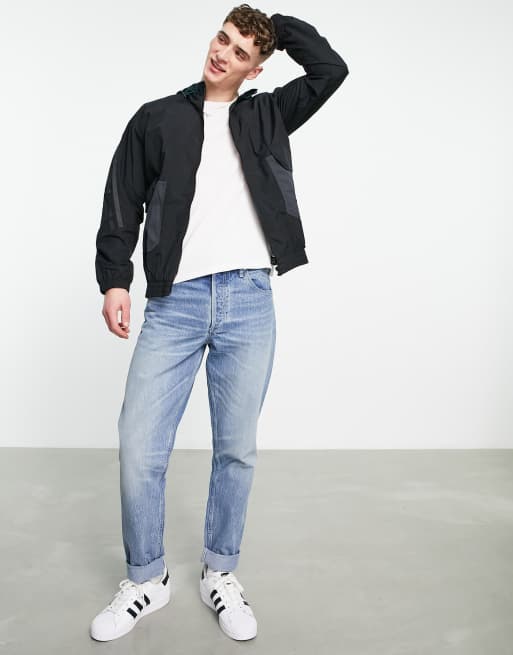 adidas Sportswear - Veste à capuche tissée à trois bandes ton sur ton - Noir, 4 de 4