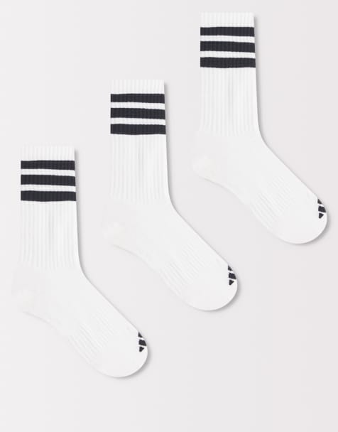 adidas – Sportswear – Vita och svarta ankelstrumpor, 3-pack - view 1