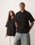 [adidas Originals] adidas Sportswear waffle polo in black-White L WHITE