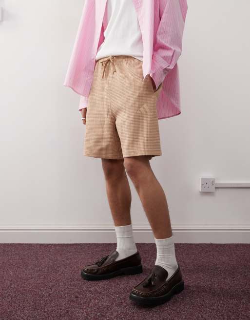 adidas Sportswear waffle shorts in beige | ASOS