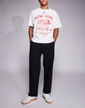 [adidas Originals] adidas Sportswear waffle track pants in black L BLACK