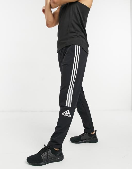 Adidas 3 store stripe joggers black