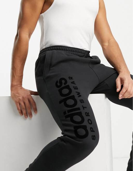 adidas Sportwear Lounge fleece joggers in black ASOS