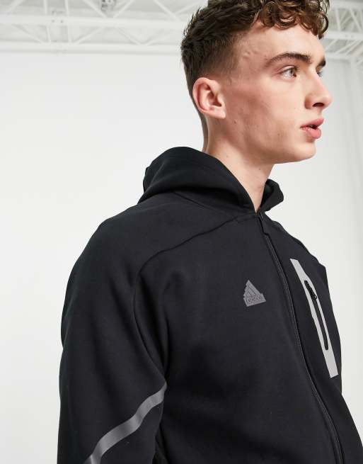 Adidas fleece hotsell zip up