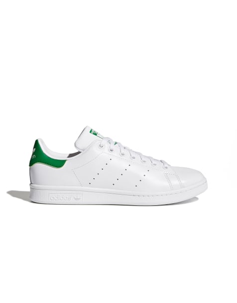 adidas Stan Smith sneakers in white and green - view 1