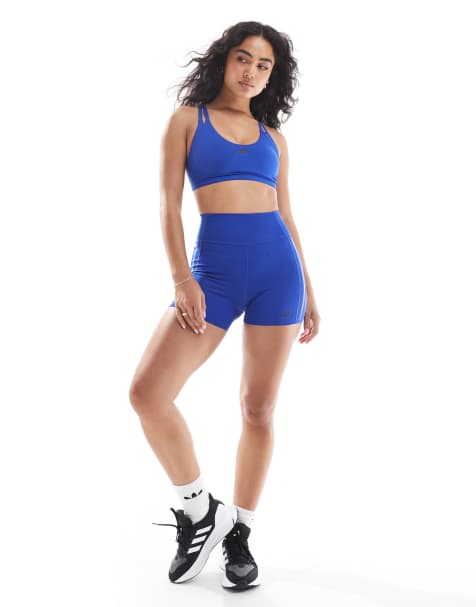 adidas Strength 4 inch shorts in blue - view 1