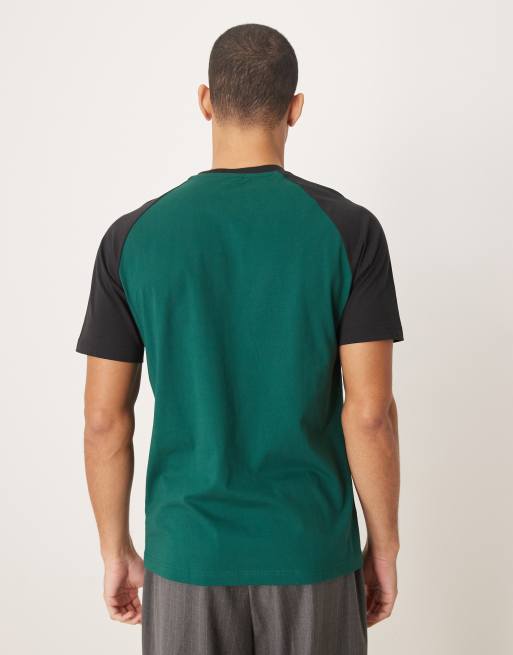 adidas stripe tee in dark green, 3 of 5