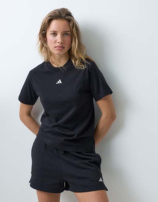 adidas Studio back print t-shirt in black, 2 of 5
