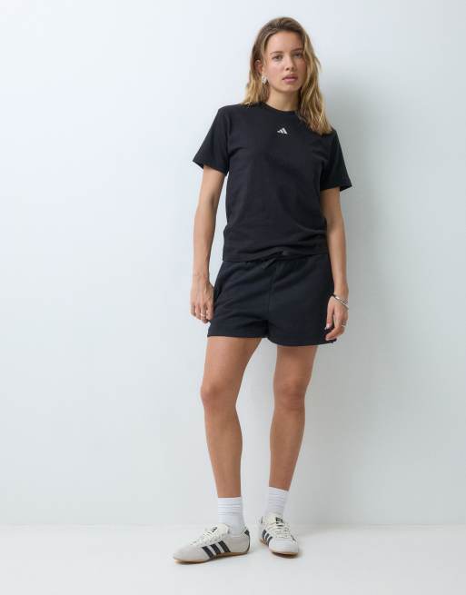 adidas Studio back print t-shirt in black, 3 of 5