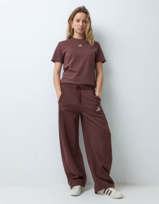 adidas Studio back print t-shirt in brown, 3 of 5
