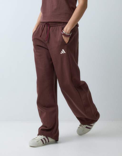 adidas Studio barrel joggers in brown, 2 of 5