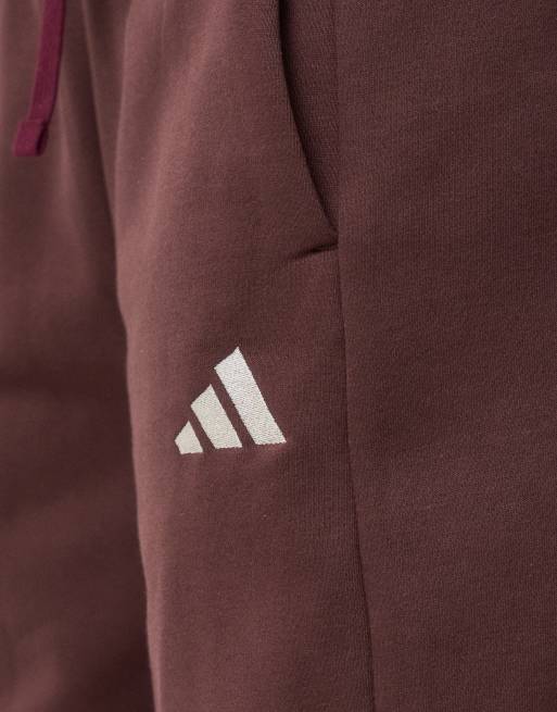 adidas Studio barrel joggers in brown, 5 of 5