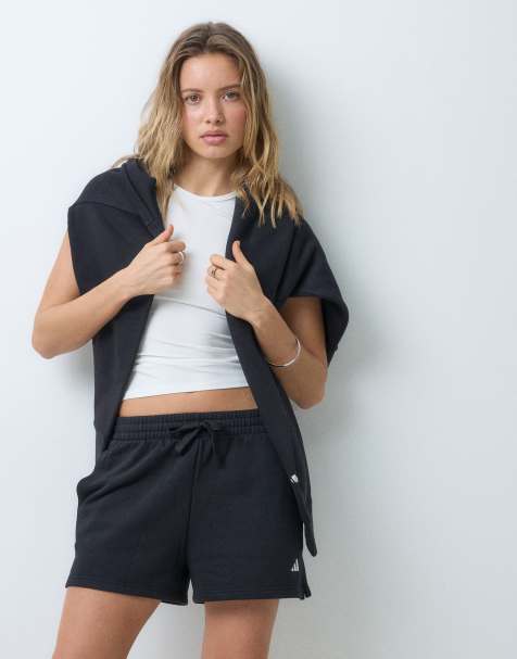 adidas Studio fleece shorts in black - view 1
