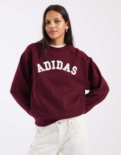 adidas - Sudadera deportiva en burdeos, 2 de 4