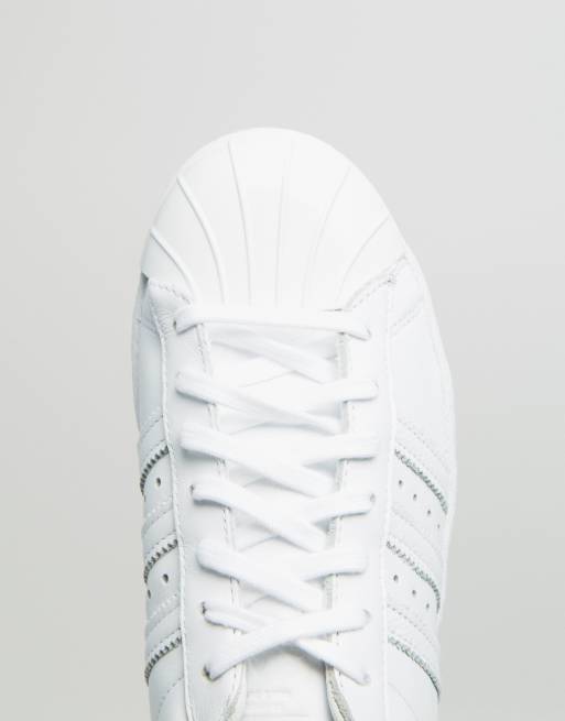 Adidas Superstar Baskets avec bout renforc en m tal nacr Blanc