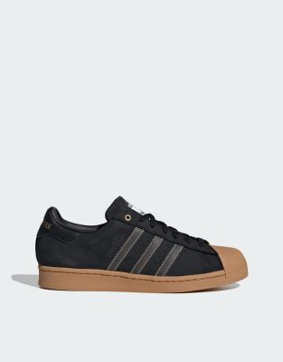 black suede superstar adidas