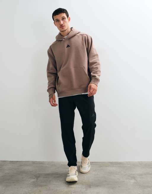 adidas sweat à capuche oversize Training avec imprimé au dos en khaki, 5 de 5