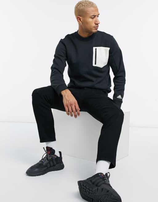 Adidas sweatshirt store with pockets