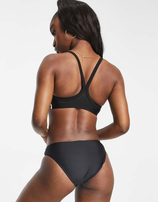 Adidas black 3 sales stripe bikini