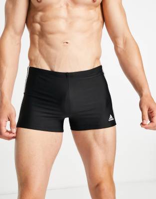 adidas Swim 3 stripe brief in black - ASOS Price Checker