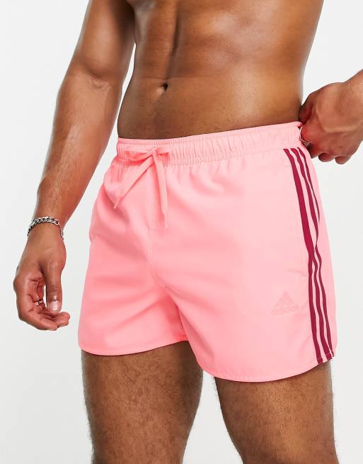 Pink adidas store swim shorts