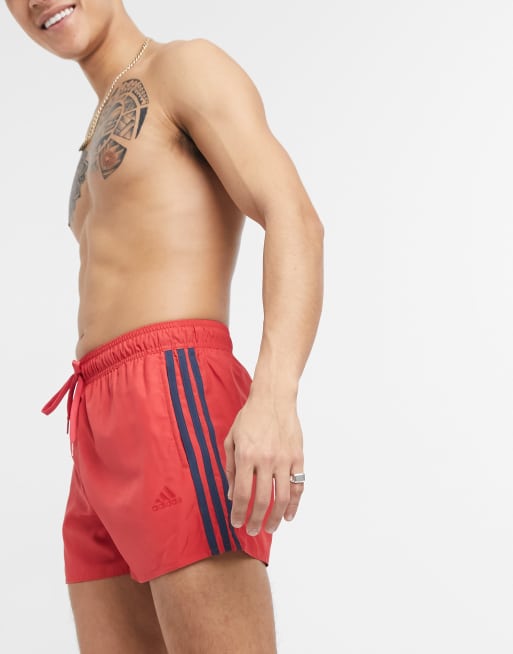 red adidas swimming shorts