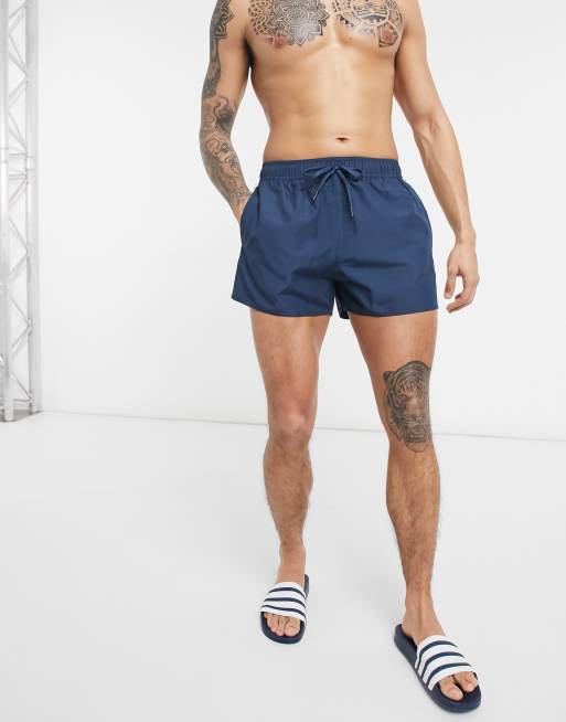 adidas Swim 3 stripe swimming trunks in teal, 4 of 4