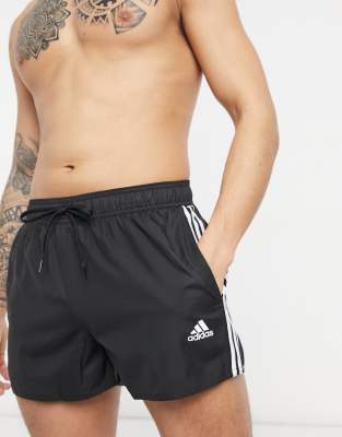 adidas Swim 3-Stripes swim trunks in black