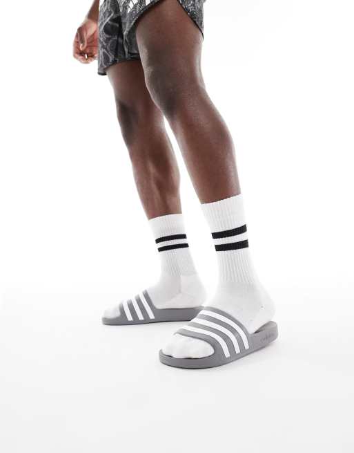 adidas Swim Adilette Aqua sliders in grey
