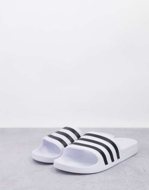adidas Swim - Adilette - Hvide og sorte sliders