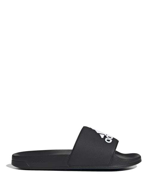 adidas Swim Adilette Shower sliders in black | ASOS