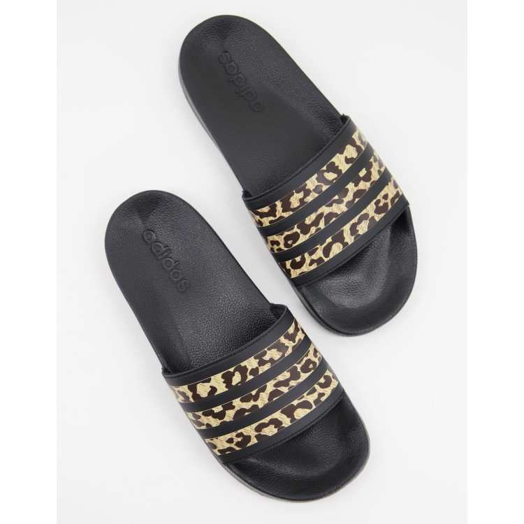 adidas Swim Adilette Slider mit Leopardenmuster ASOS