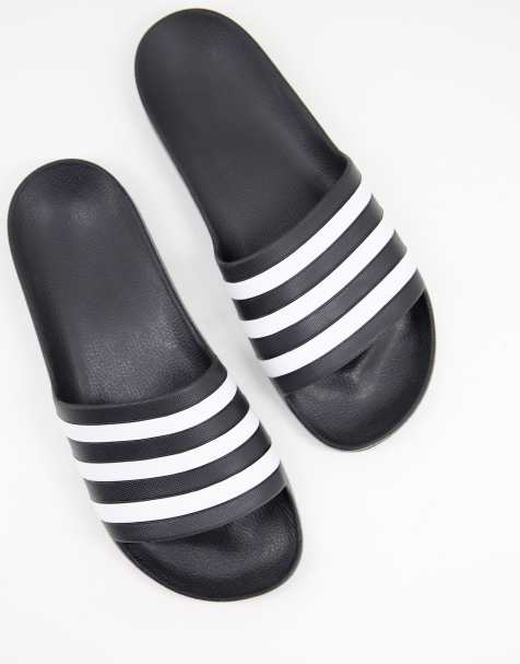 adidas Swim - Adilette - Slider nere e bianche - view 1