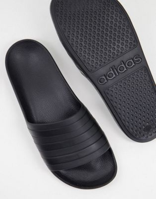adidas training adilette sliders in all black