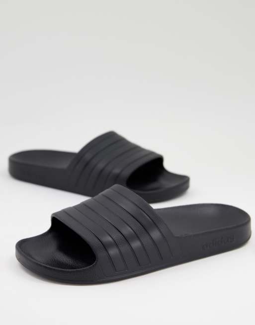 adidas Swim - Adilette - Sorte sliders med sorte striber