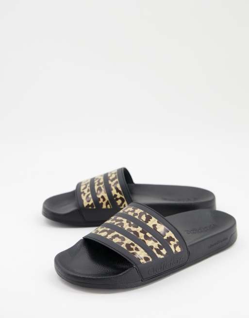 Adidas discount slides cheetah