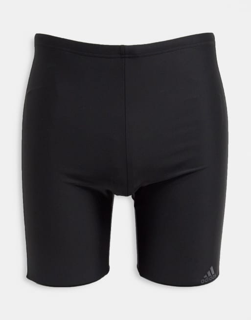 adidas Swim – Czarne obcisłe szorty z 3 paskami