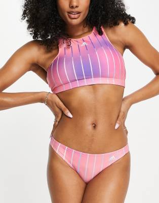 adidas Swim Melbourne tie dye bikini in pink